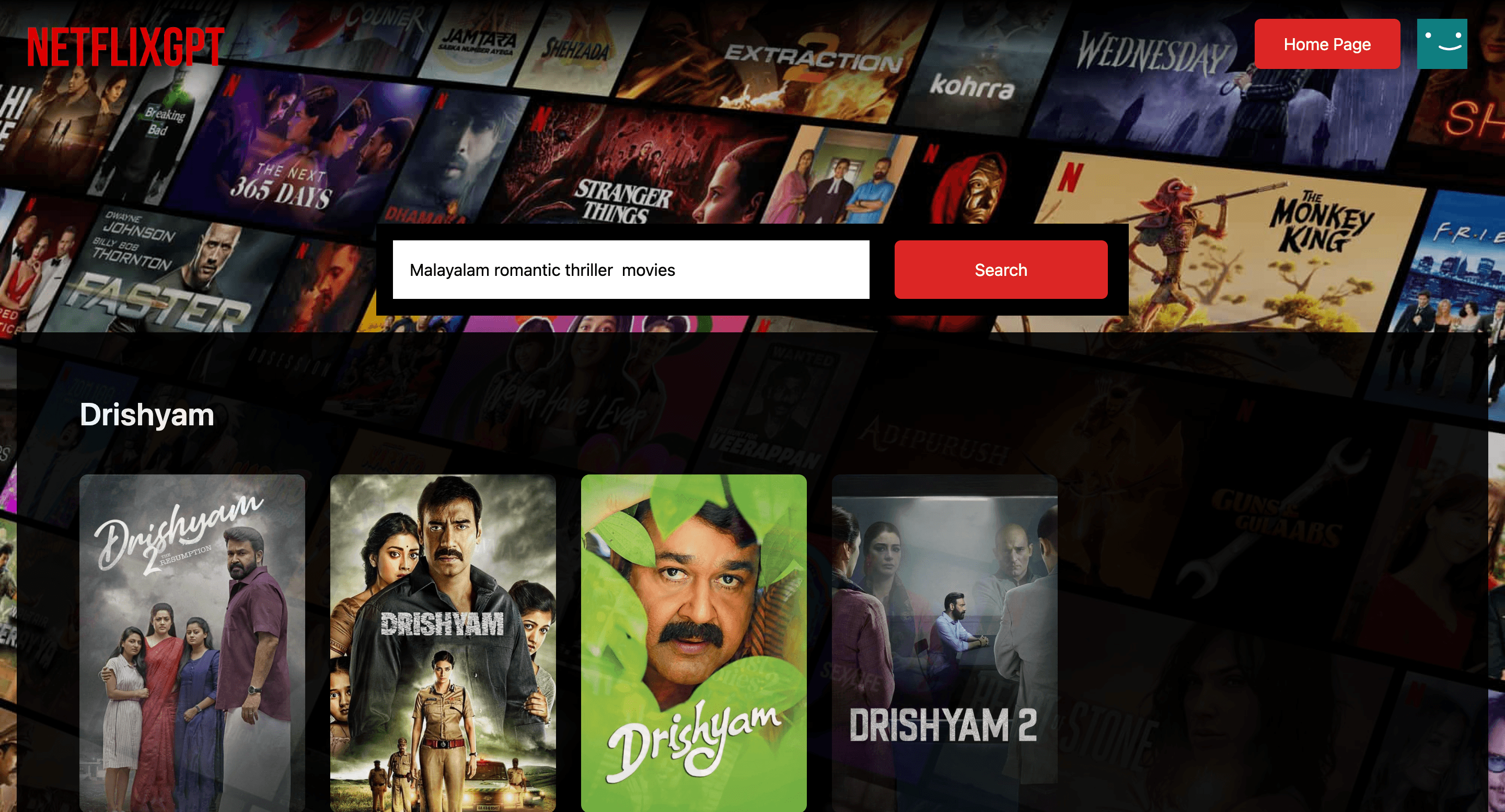 NetflixGPT user interface